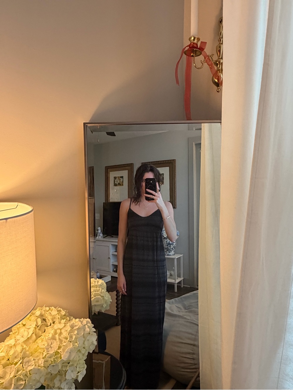 O'Neill Black Crochet Maxi Dress